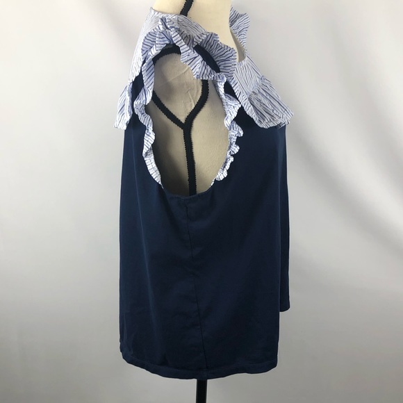 J. Crew Striped Ruffles Top - Picture 5 of 10